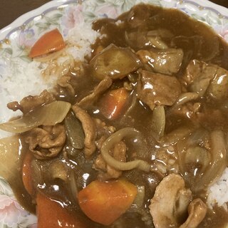 にんにく入りの豚肉カレー！